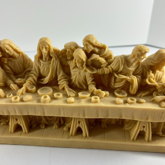 The Last Supper Resin 3D Statue Religious Apostles Jesus Mexico Beige Christian - Picture 8 of 11